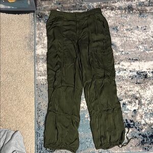 American Eagle Outfitters Green Wide Leg Pants